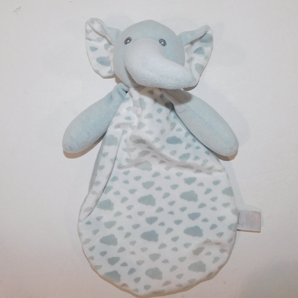 Baby Mode Activities Gray White Elephant Clouds Security Blanket Baby lovey